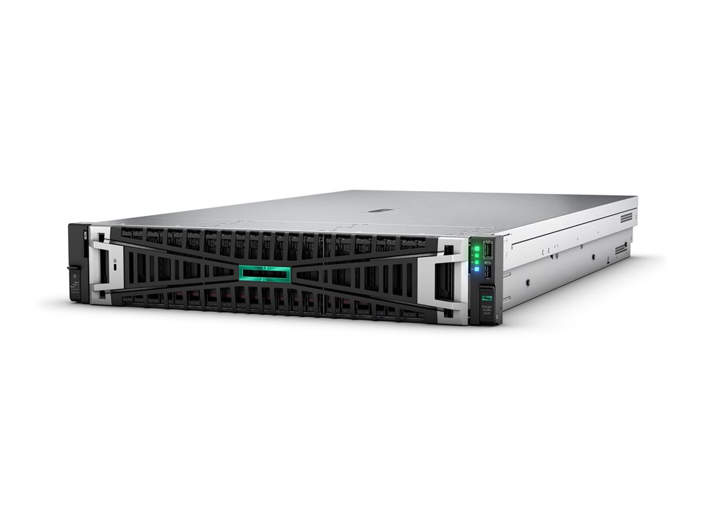 HPE ProLiant DL380 Gen11 Smart Choice Modell, 2U Rack SFF, 1x Xeon-S 4510 (2.4GHz / 12c), 2x 32GB, MR408i-o / 4G+Akku, 8x SFF Slots Hot-Plug (3Mode), 2x 960GB SATA SSD (P40498-B21), 4x 1G RJ45 (BCM5719 OCP3), 2x 1000W Netzteil, Easy Install Rails OHNE CM